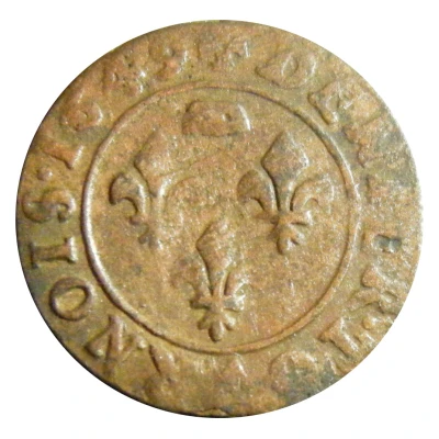 Denier Tournois - Gaston d'Orléans 7th type back