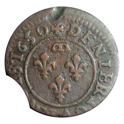 Denier Tournois - Gaston d'Orléans 9th type back