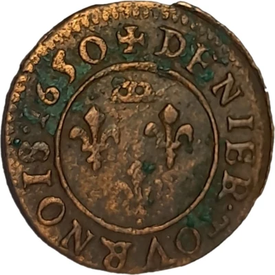 Denier Tournois - Gaston d'Orléans 9th type back