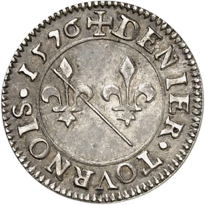 Denier Tournois - Louis II 1st type; Silver pattern strike back