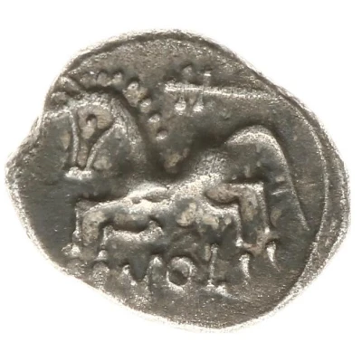 Denier VOL with horse and caduceus 70 BC - 61 BC back