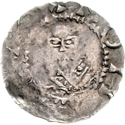 Denier - Willigis and emperor Otto III ND front