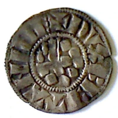 Denier anonymous of John II ermines in third of obverse ND front