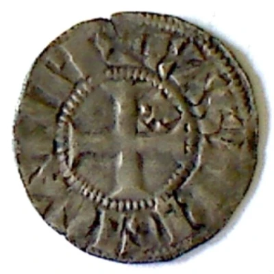 Denier anonymous of John II ermines in third of obverse ND back