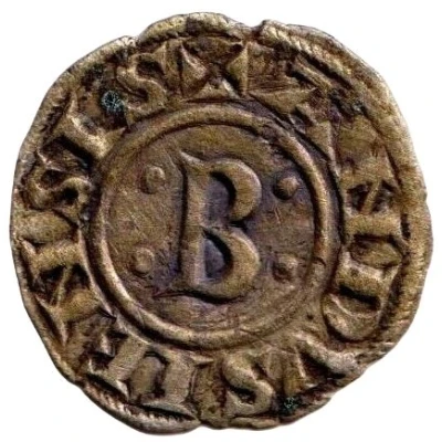 Denier with anchored cross - Bernard II ND front