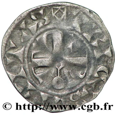 Denier with annulet - Henry II Troyes ND back