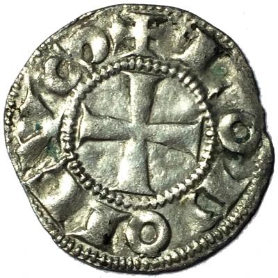 Denier with four annulets - Immobilization of Louis IV ND front