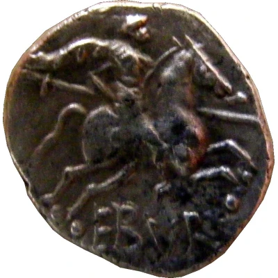 Denier with rider AMBILLI / EBVRO 80 BC - 70 BC back