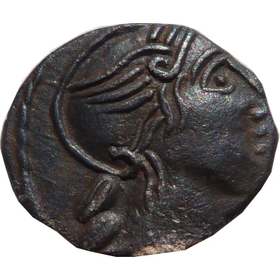 Denier with rider VIRODV / TVROCA 80 BC - 70 BC front