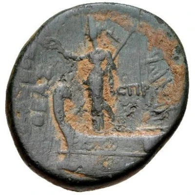 Dichalkon - Demetrios II Sidon 183-186 130 BC - 127 BC back