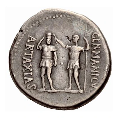 Didrachm - Germanicus and Artaxias III of Armenia ARTAXIAS GERMANICVS back