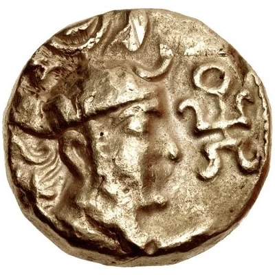 Dinar - Unknown hunnic chieftain Sassanian style, Peroz I imitation, Sind front