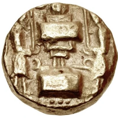 Dinar - Unknown hunnic chieftain Sassanian style, Peroz I imitation, Sind back