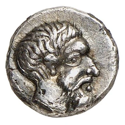 Diobol - Metokos Retrograde legend 405 BC - 391 BC front