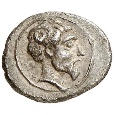 Diobol - Metokos Vine branch on reverse 405 BC - 391 BC front