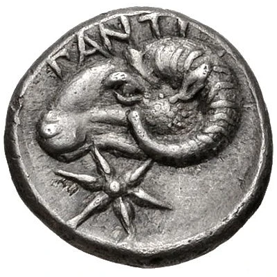 Diobol Panticapaeum 390 BC - 380 BC back