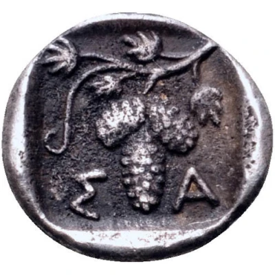 Diobol - Saratokos Type I; Σ-Α 407 BC - 369 BC back