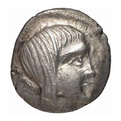 Diobol - Saratokos Type II; ΣΑΡΤΟΚΟ 407 BC - 369 BC front