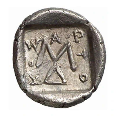 Diobol - Saratokos Type II; ΣΑΡΤΟΚΟ 407 BC - 369 BC back