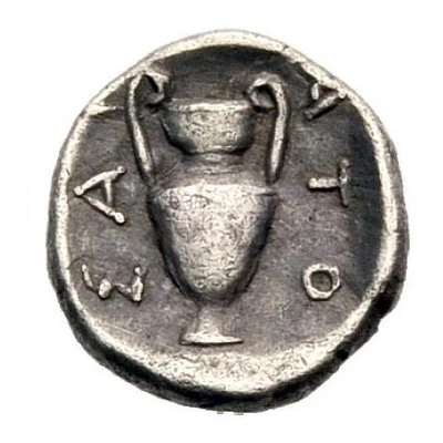 Diobol - Saratokos Type III 407 BC - 369 BC back