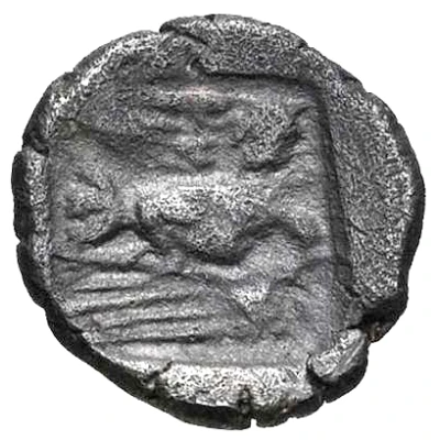 Diobol - Sparadokos eagle facing right 450 BC - 440 BC back