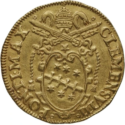 Double Gold Ecu - Clement VIII Octave of Acquaviva Legate ND front