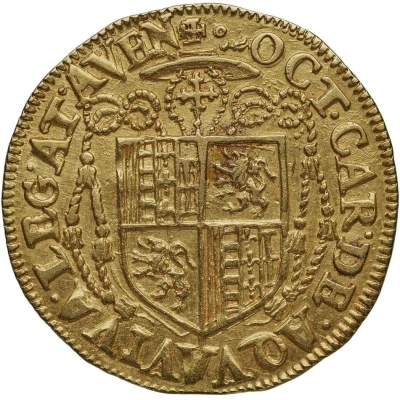 Double Gold Ecu - Clement VIII Octave of Acquaviva Legate ND back