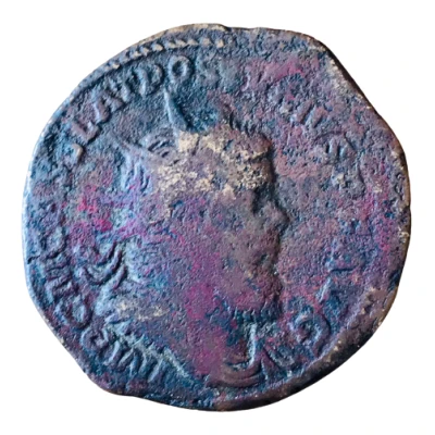 Double Sestertius - Postumus FIDES MILITVM; Lugdunum front