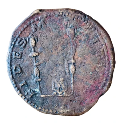 Double Sestertius - Postumus FIDES MILITVM; Lugdunum back