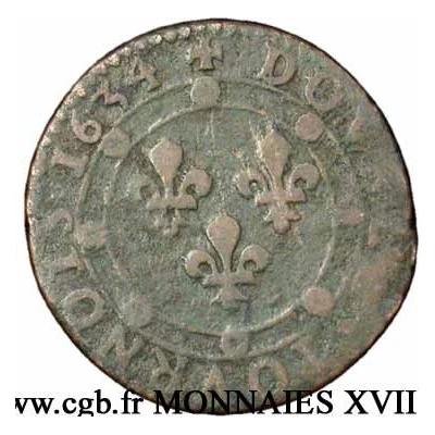 Double Tournois - Charles I 10th type back