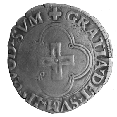 Douzain with crosslet - Henri I of Albret ND back