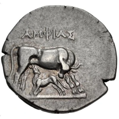 Drachm - Amphias & Themistokles 250 BC - 168 BC front