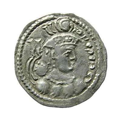 Drachm - Hunnic tribes Kidarites - Peroz Sassanian style, Shapur III imitation, Kapisa-Gandhara front