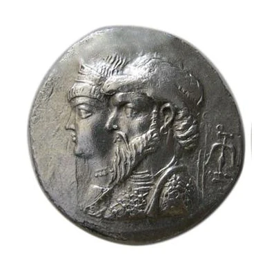 Drachm - Kamnaskires III and Queen Anzaze - Kingdom of Elymais Kamnaskirid Dynasty 82 BC - 75 BC front