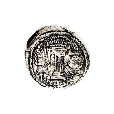 Drachm - Kidarites - Anonymous Sassanian style, type 15, King B, unknown back