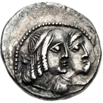 Drachm - Obodas III and Hagaru I 14 BC - 13 BC front