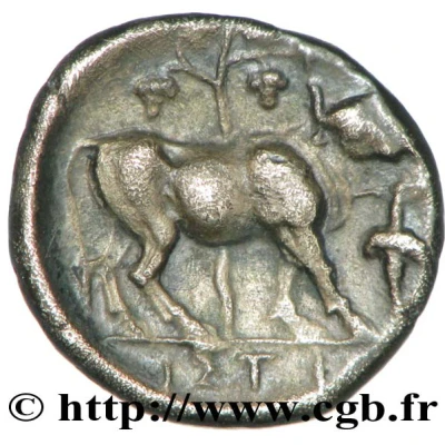 Drachm 350 BC - 340 BC back