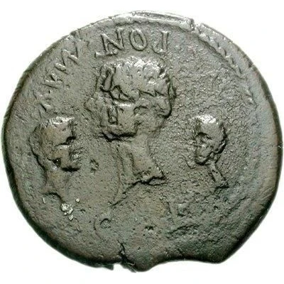 Dupondius - Augustus L VOLVSIVS SATVR ACHVL; Achulla 7 BC - 6 BC front