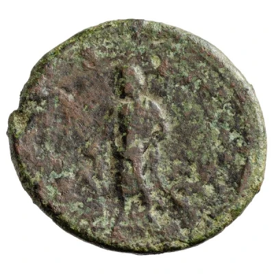 Dupondius - Clodius Albinus COS II S C; Asclepius back