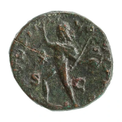 Dupondius - Elagabalus P M TR P IIII COS III P P S C; Sol back