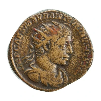 Dupondius - Elagabalus P M TR P IIII COS III P P S C front