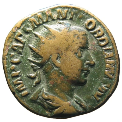 Dupondius - Gordian III AEQVITAS AVG S C; Aequitas front