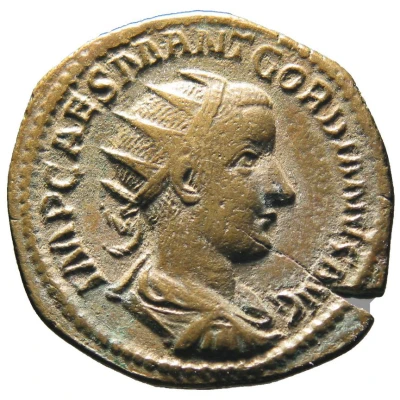 Dupondius - Gordian III VIRTVS AVG S C; Virtus front