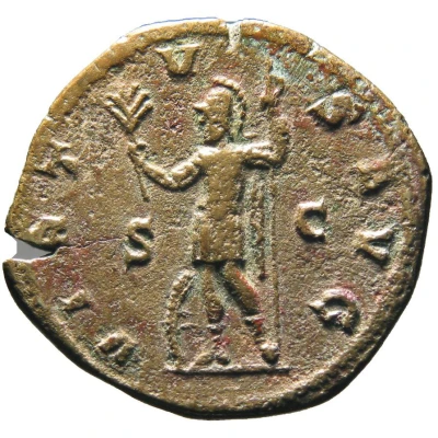 Dupondius - Gordian III VIRTVS AVG S C; Virtus back