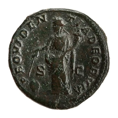 Dupondius - Macrinus PROVIDENTIA DEORVM S C; Providentia back