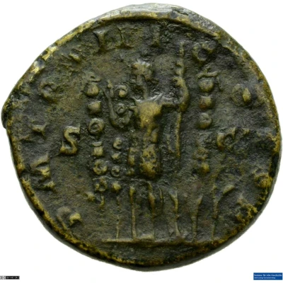 Dupondius - Maximinus Thrax P M TR P III COS P P S C back