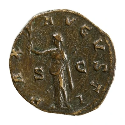 Dupondius - Maximinus Thrax PAX AVGVSTI S C; Pax back