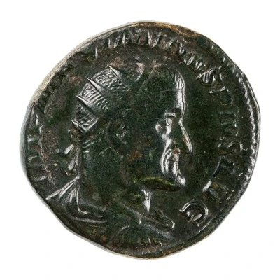 Dupondius - Maximinus Thrax VICTORIA GERMANICA S C; Victory front