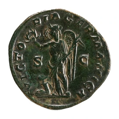 Dupondius - Maximinus Thrax VICTORIA GERMANICA S C; Victory back