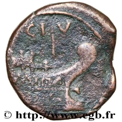 Dupondius - Octavian C I V 30 BC - 25 BC back